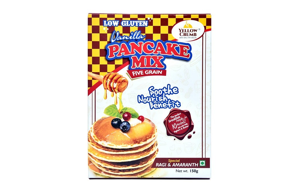Yellow Crumb Vanilla Pancake Mix Five Grain   Pack  150 grams